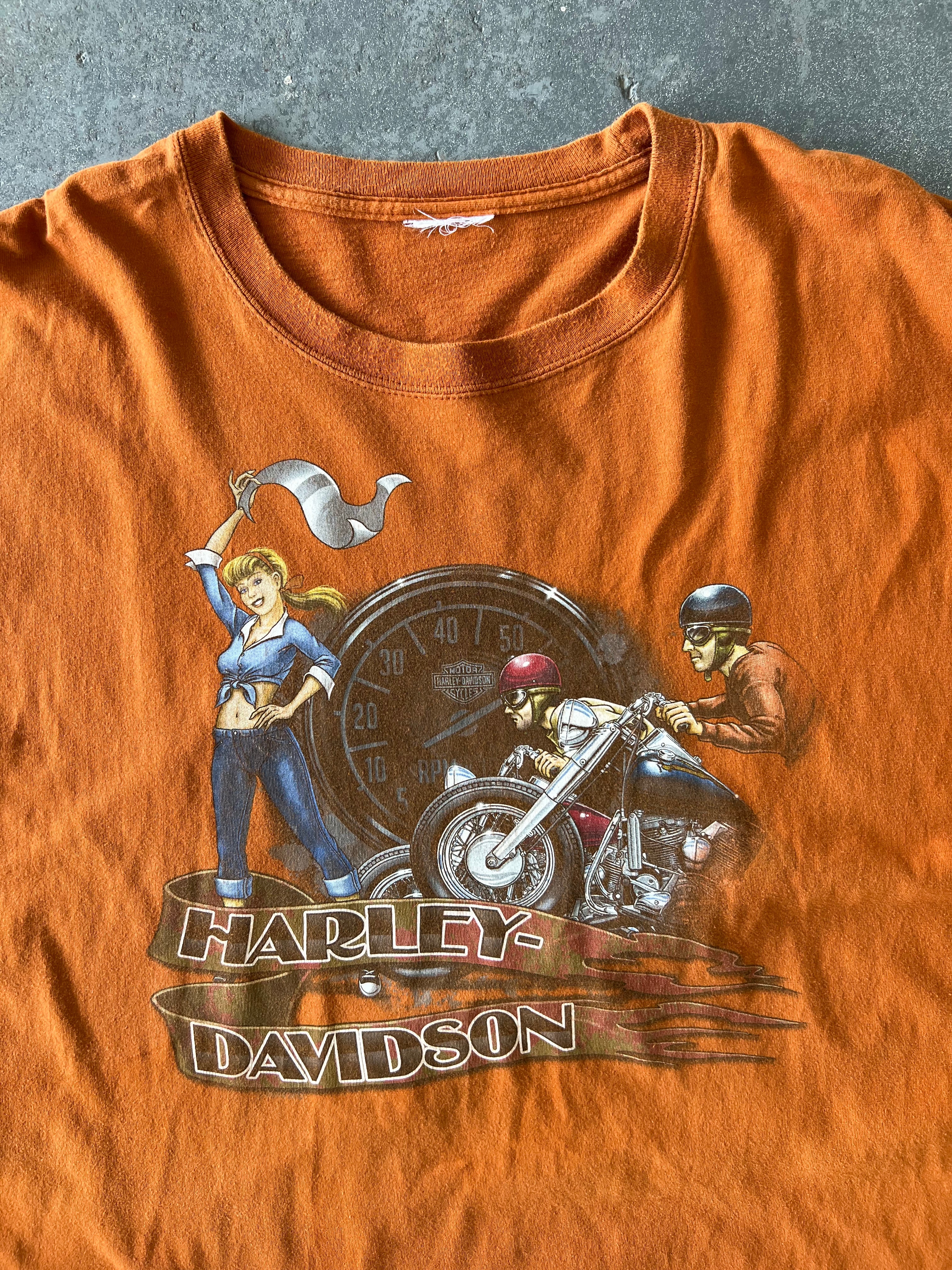 Harley Davidson Orlando Orange tee - Sz 2XL