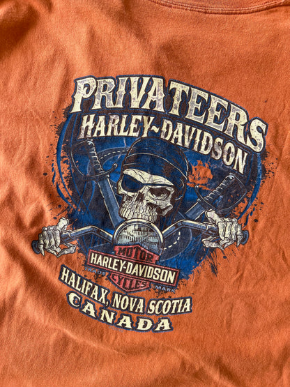 Harley Davidson Privateers Orange Tee - Sz XXL