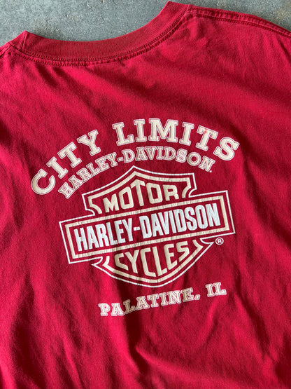 Harley Davidson City Limits Red tee - Sz XL