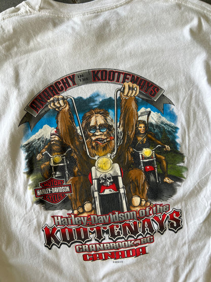 Harley Davidson Anarchy in the Kootenays white tee - Sz M