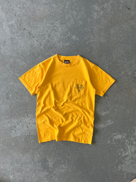 Y2K Harley davidson Sturgis Yellow Pocket tee - Sz M