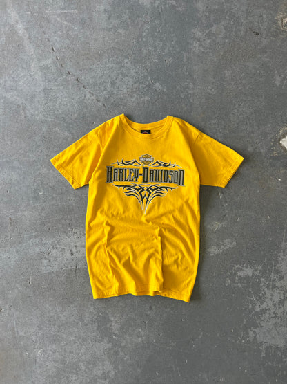 Harley Davidson Kitty hawk North Carolina yellow tee - Sz M