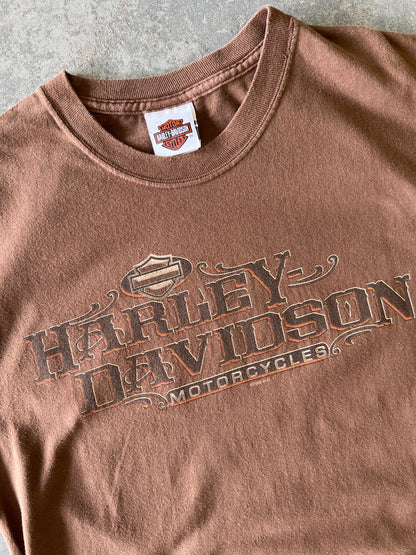 Harley davidson Bumpus Collierville brown tee - Sz M