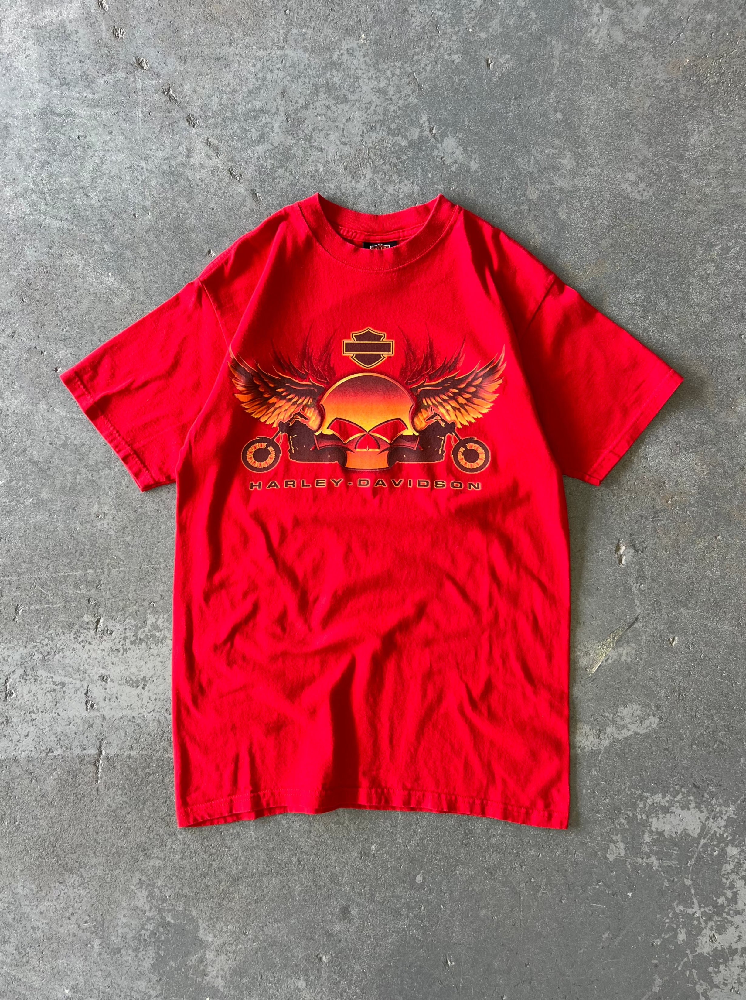 Y2K Harley Davidson Mile high Aurora,Co Red tee - Sz M