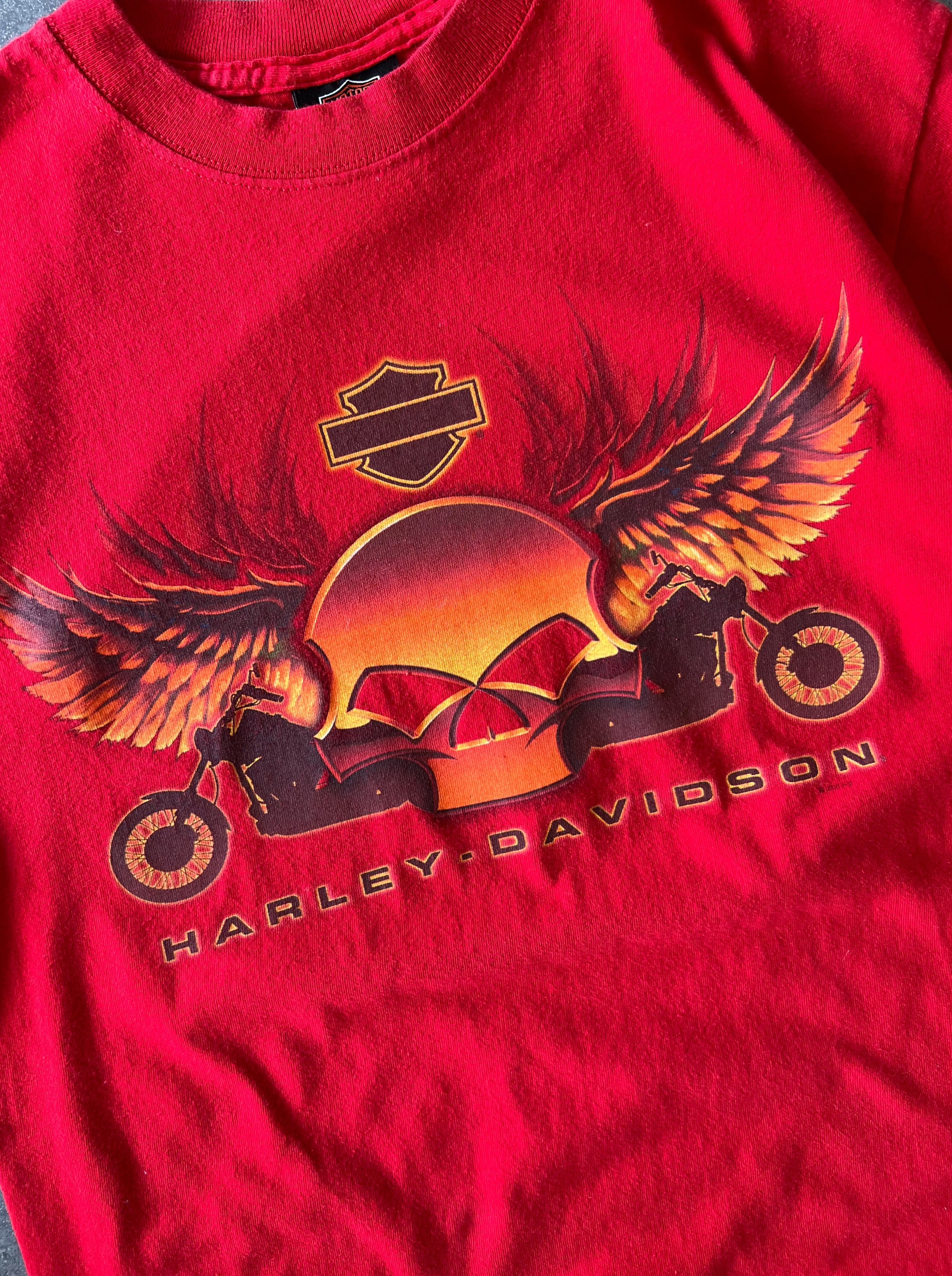 Y2K Harley Davidson Mile high Aurora,Co Red tee - Sz M