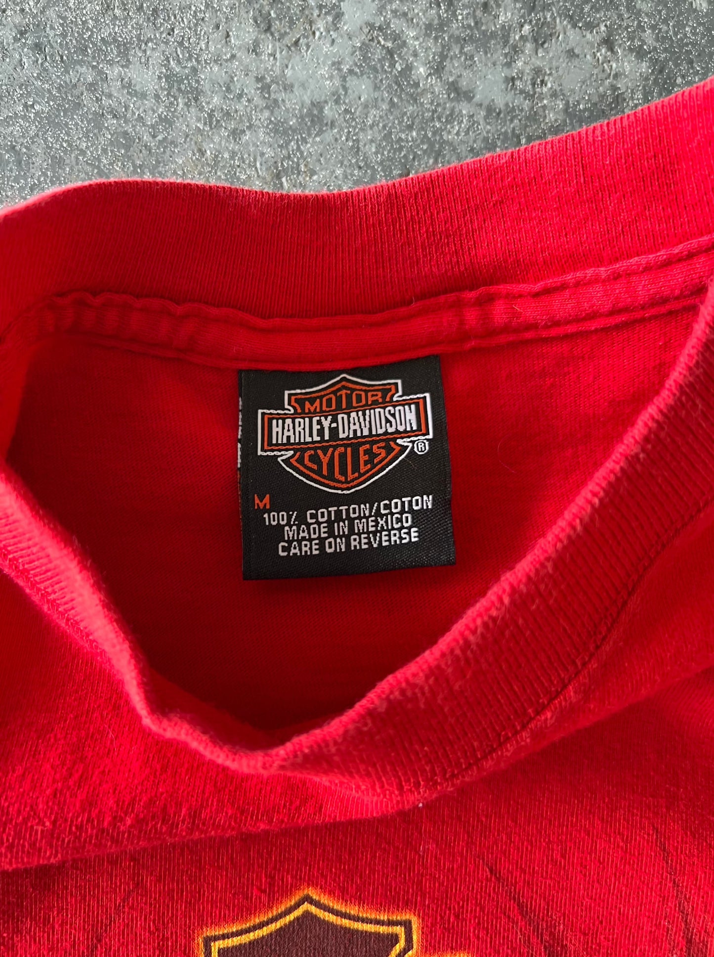 Y2K Harley Davidson Mile high Aurora,Co Red tee - Sz M