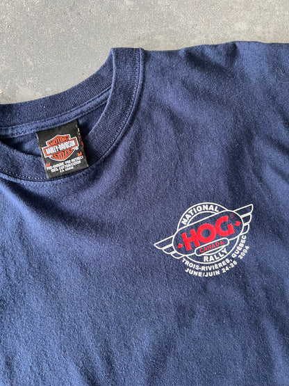 Y2K National HOG Rally Trois-Rivières navy tee - Sz M