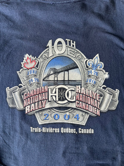 Y2K National HOG Rally Trois-Rivières navy tee - Sz M