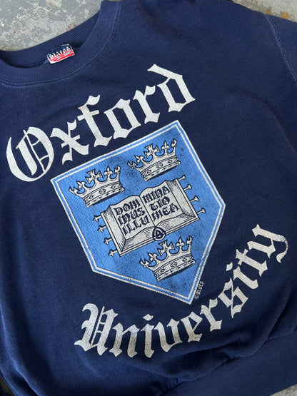 80s Oxford University Navy Crewneck - Sz M