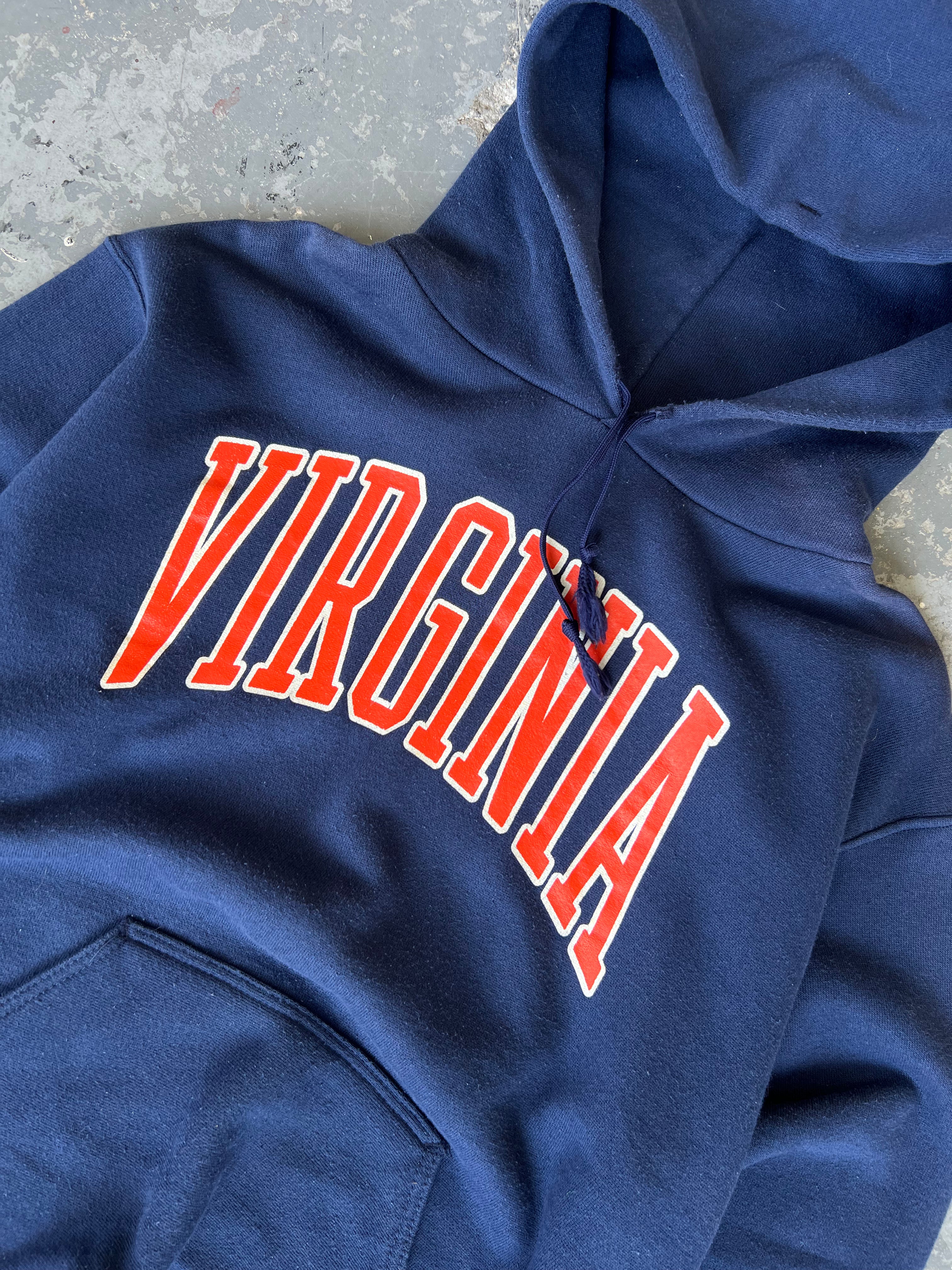 90s Virginia Navy Hoodie - Sz L