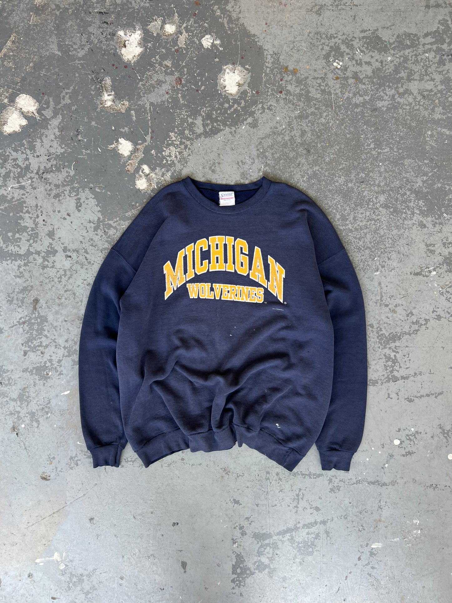 90s Michigan Wolverines distressed Crewneck - Sz XXL