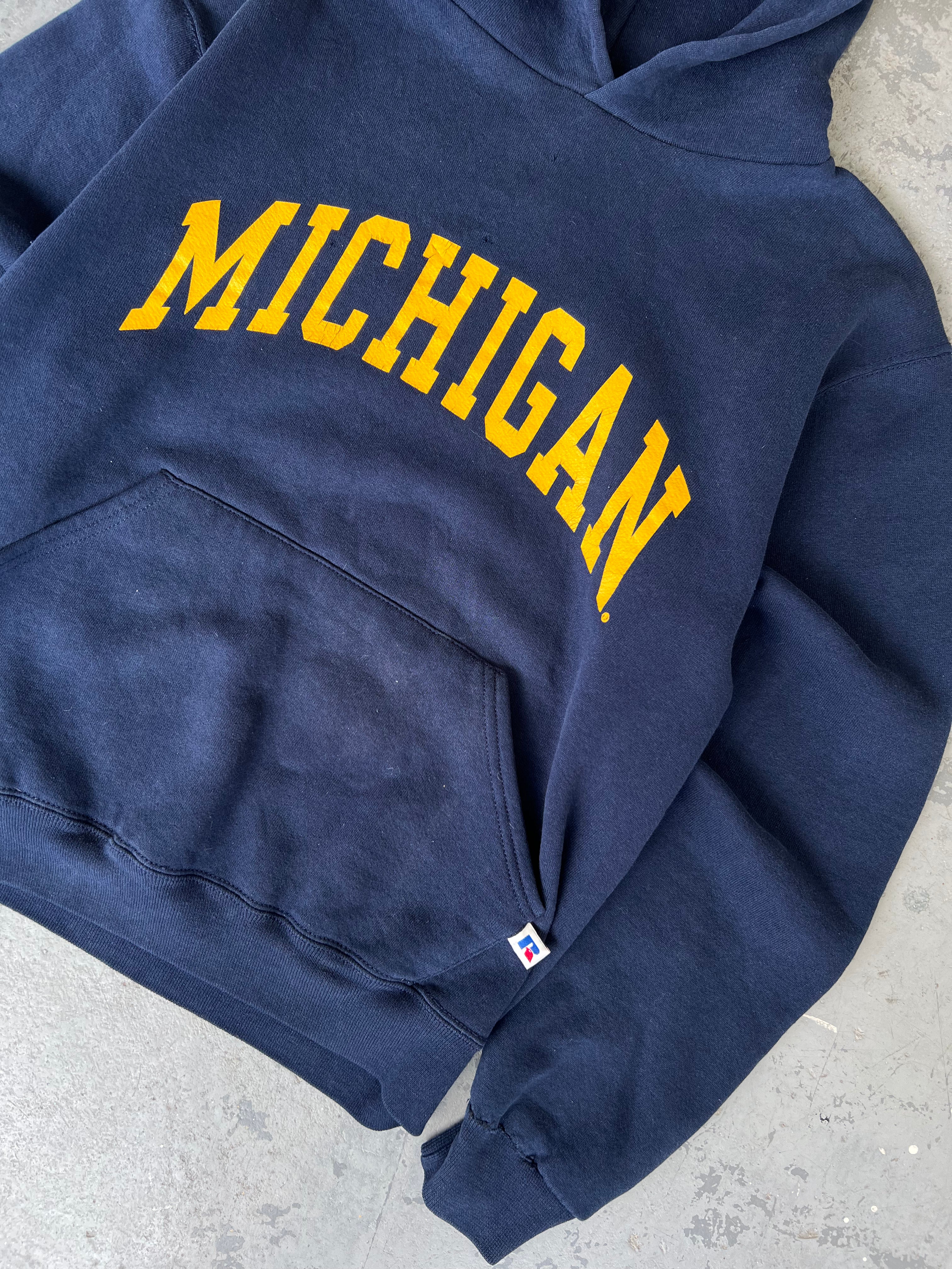 Y2K Michigan Navy Hoodie -Sz S