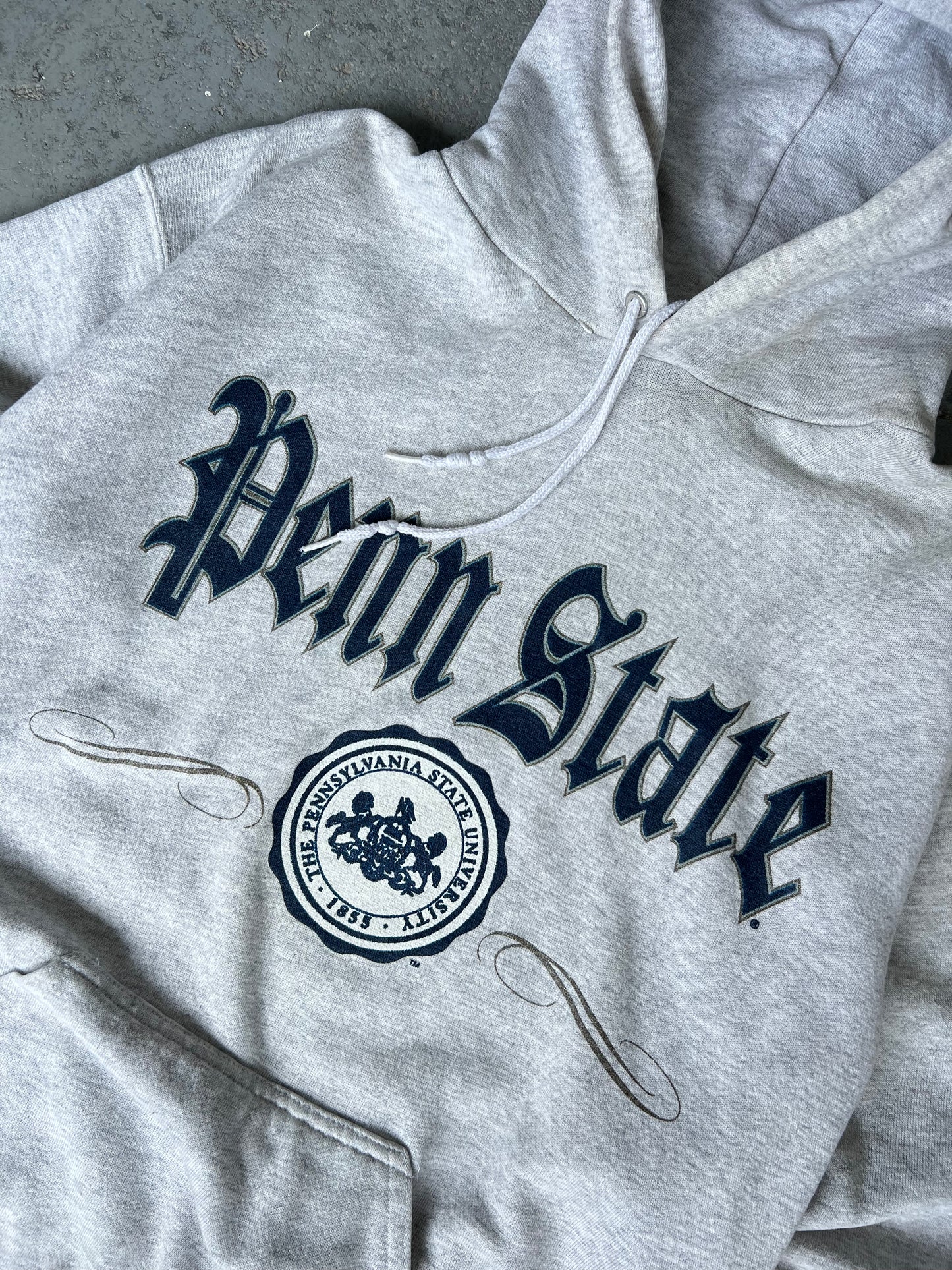 90s Penn State University grey Hoodie - Sz L