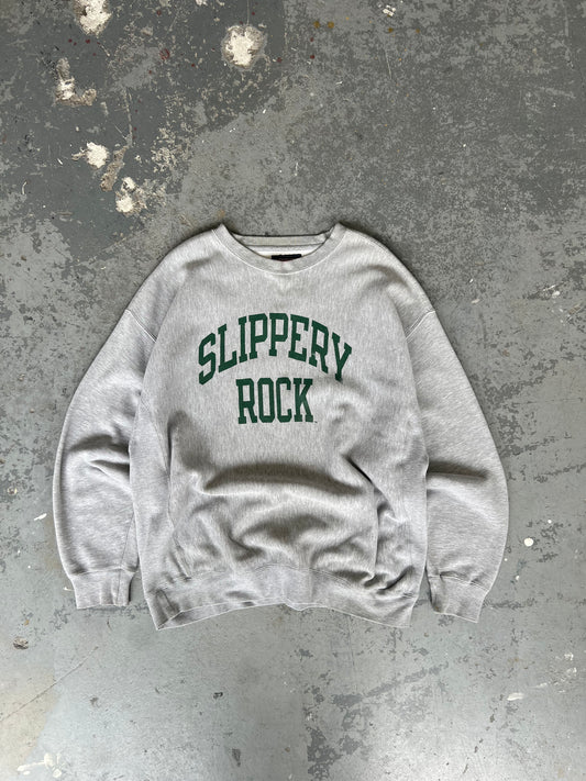 90s Slippery Rock Grey Crewneck - Sz XL