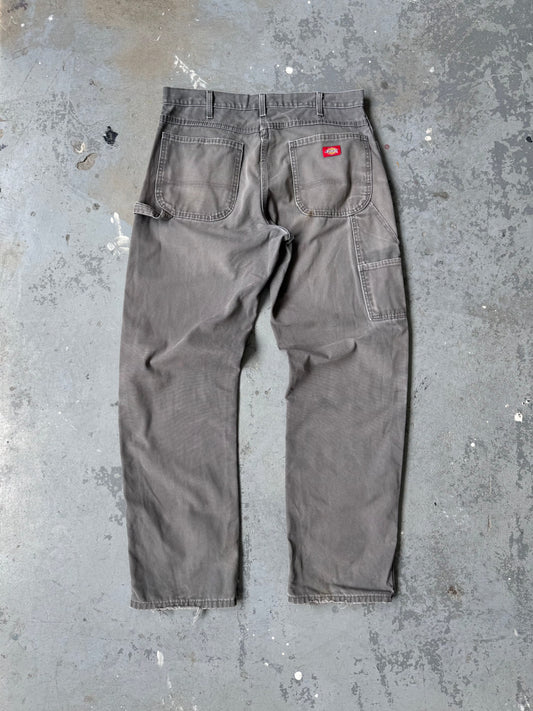 Dickies workpants faded light grey Sz 34x34 stained* distressed*