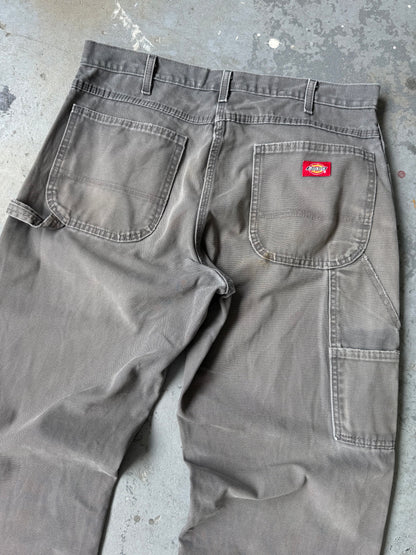 Dickies workpants faded light grey Sz 34x34 stained* distressed*