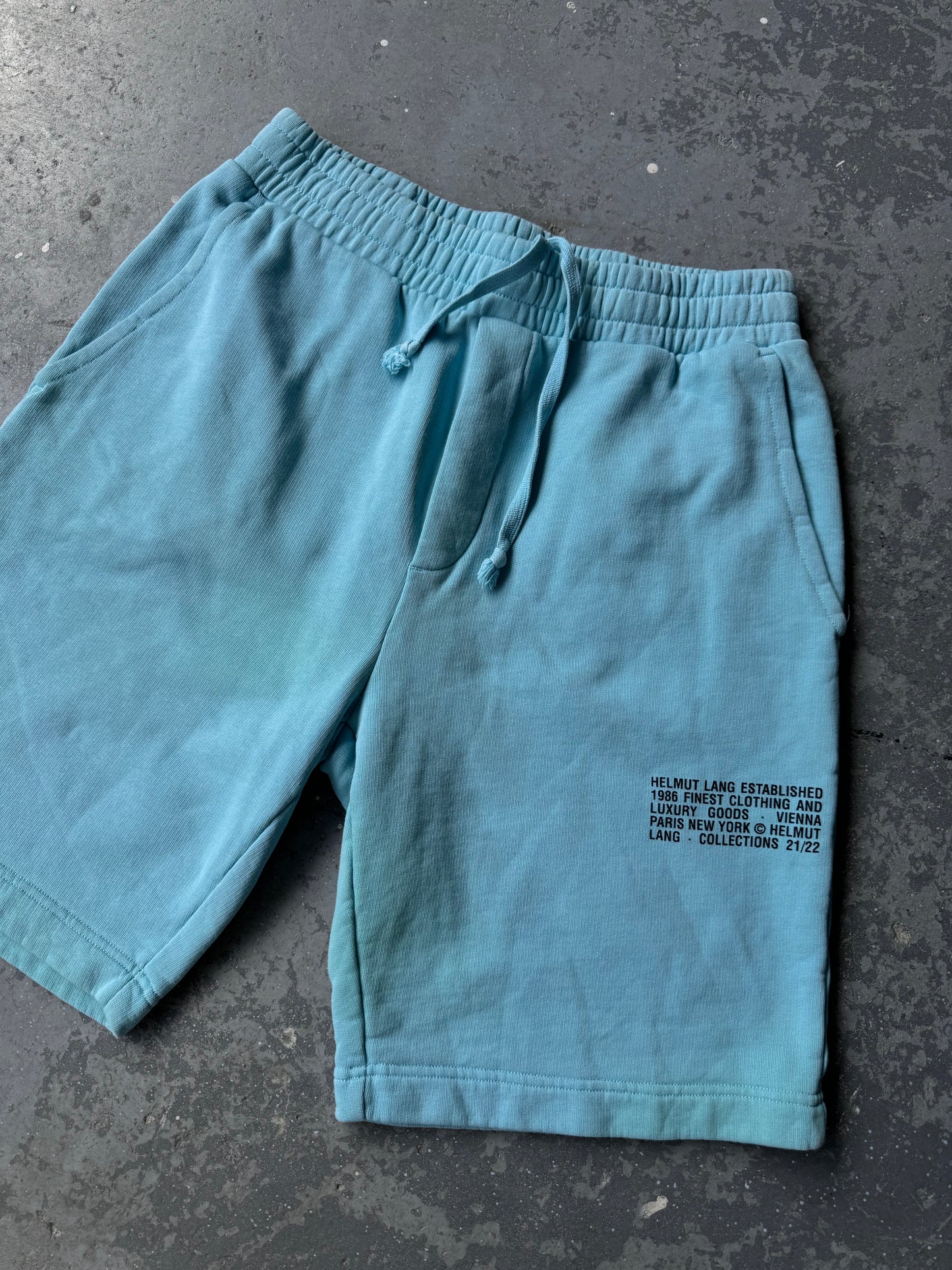 Helmut Lang Aqua blue sweat-short - Sz M