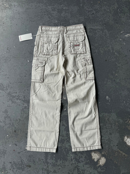 New true religion beige cargo pants - Sz 26