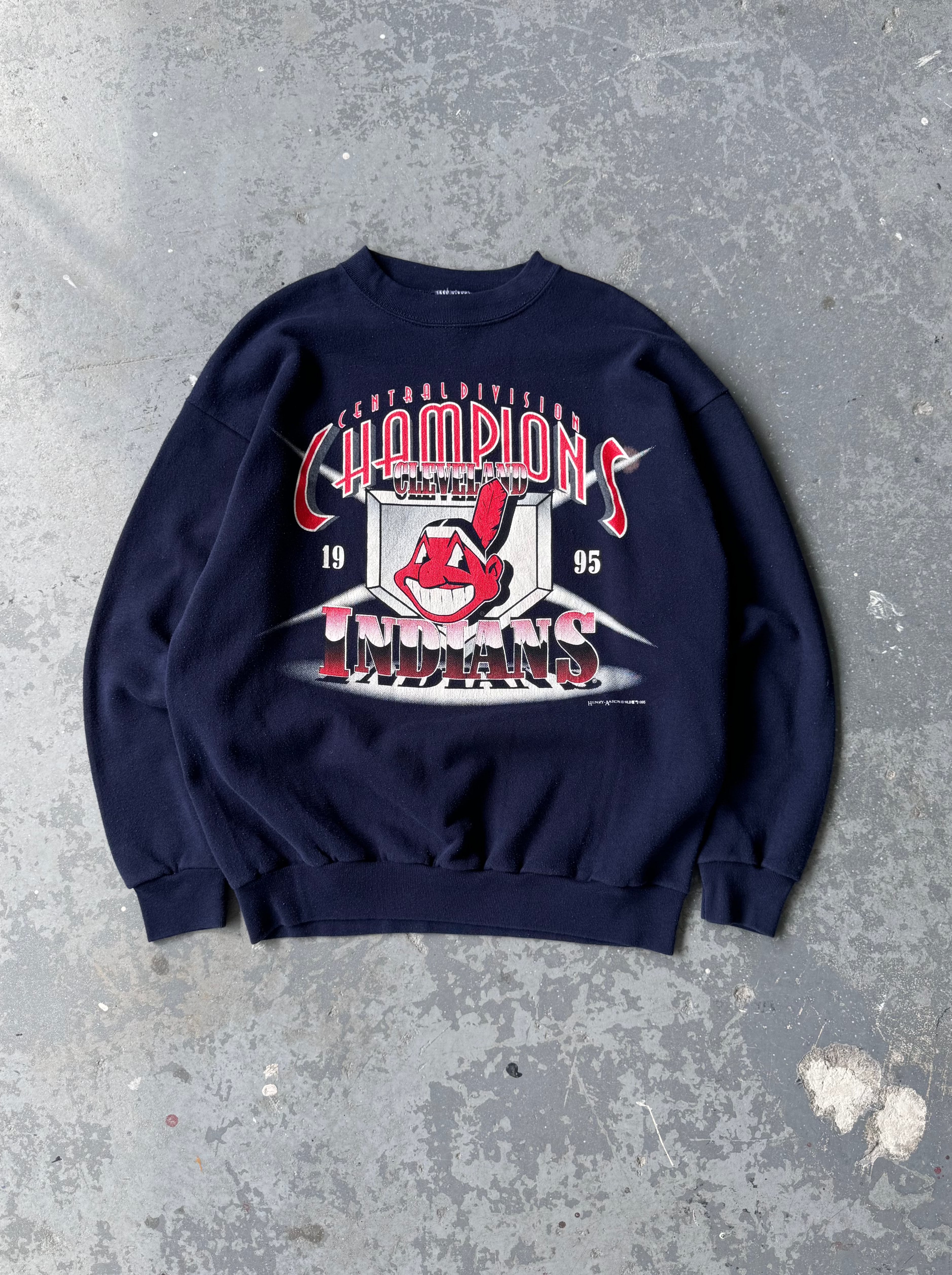 Vintage tultex Cleveland Indians 1995 Division champions - Sz L