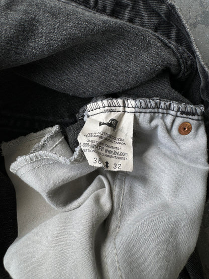 Levis orange tab black faded jeans - Sz 36x32