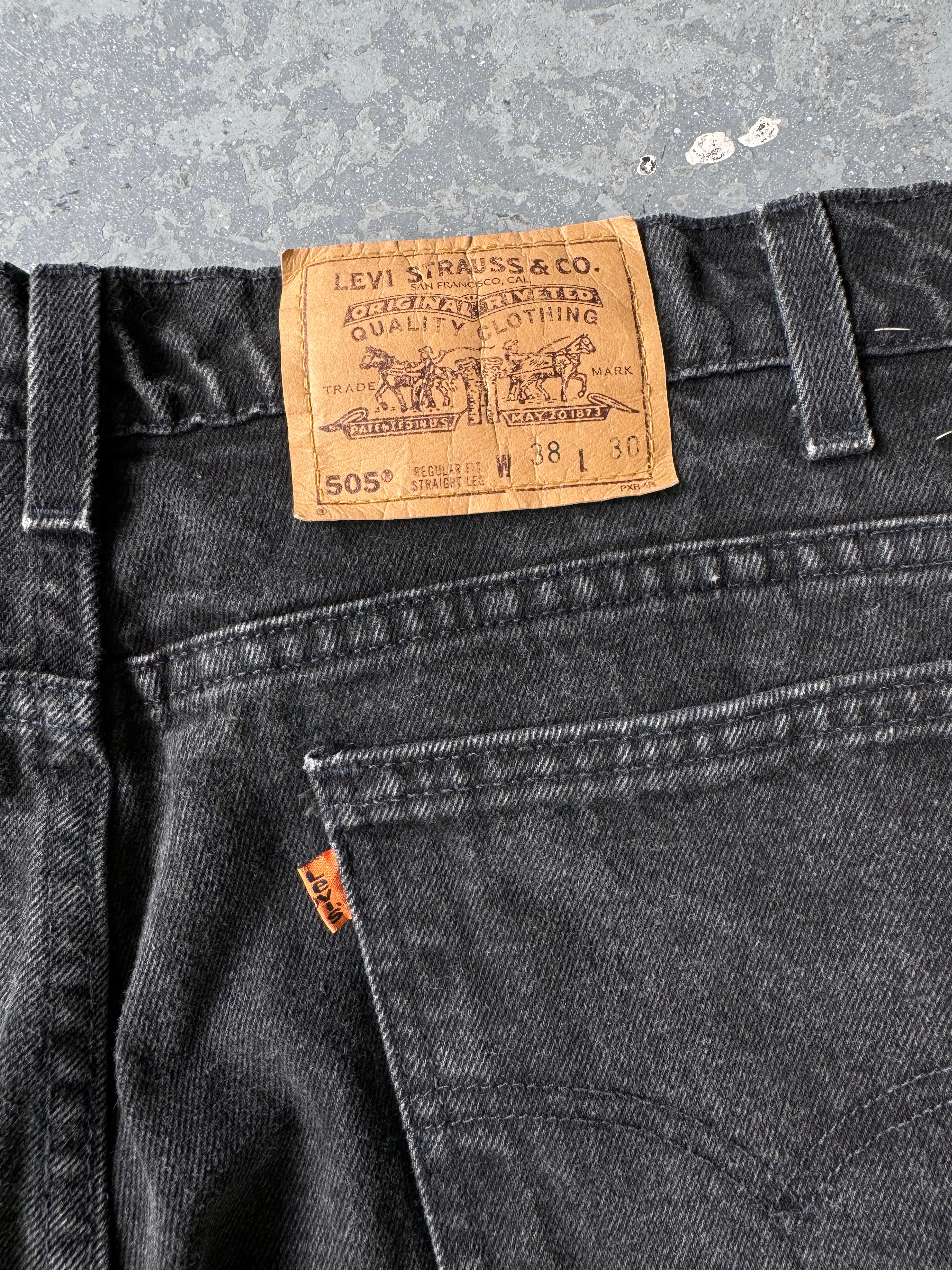 Levis 505 Orange Tab Made in USA Black jeans - Sz 38x30