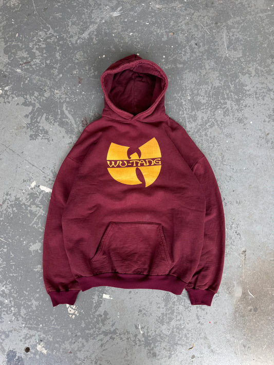 90s Wutang Burgundy logo hoodie - Sz M