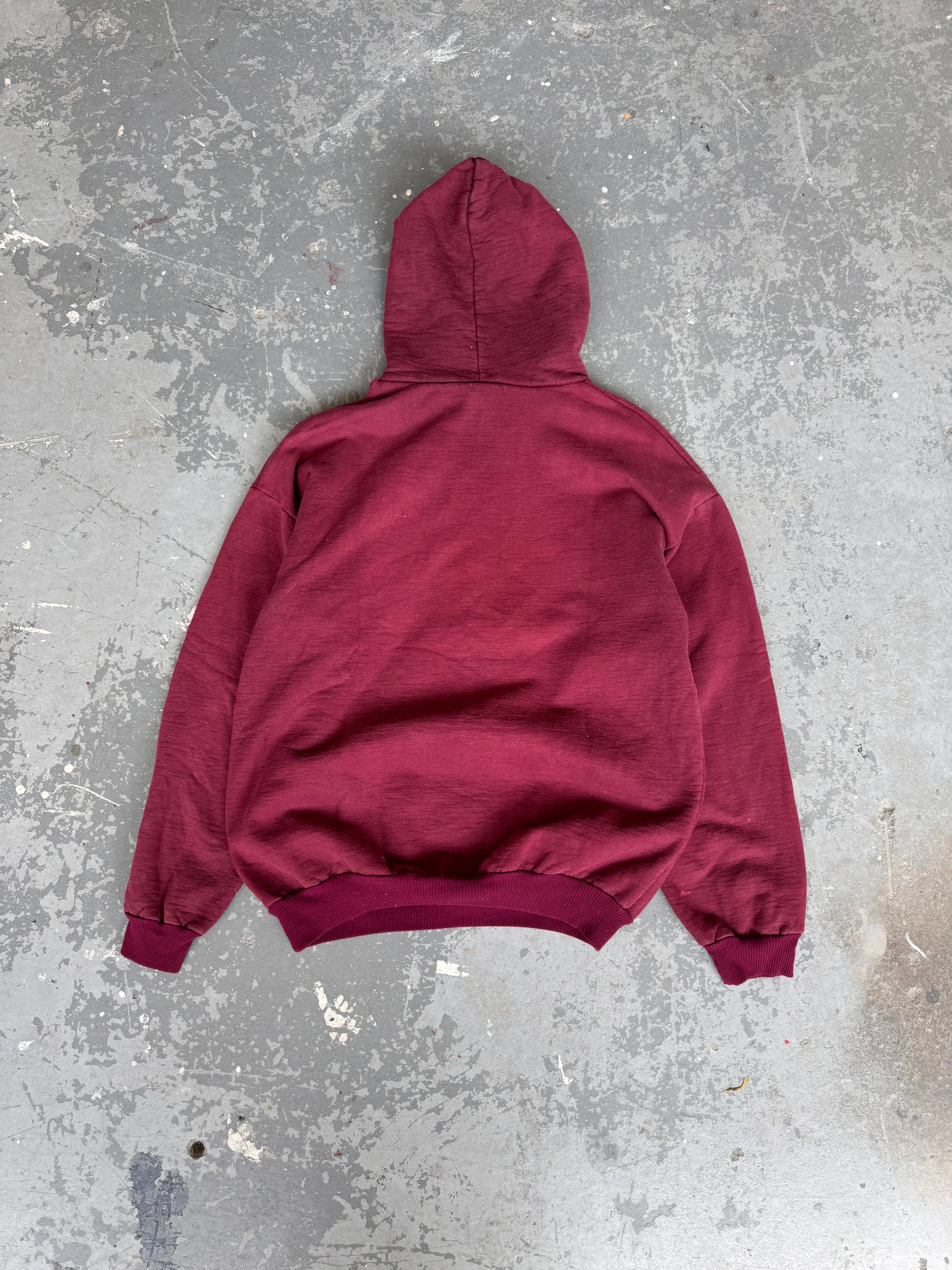 90s Wutang Burgundy logo hoodie - Sz M