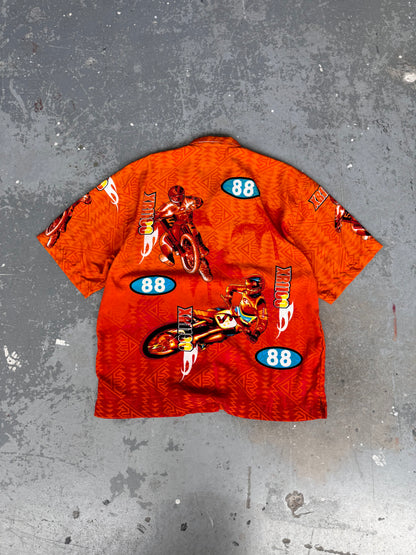 Y2K J/E/T Streetwear Motocross Shirt - Sz L