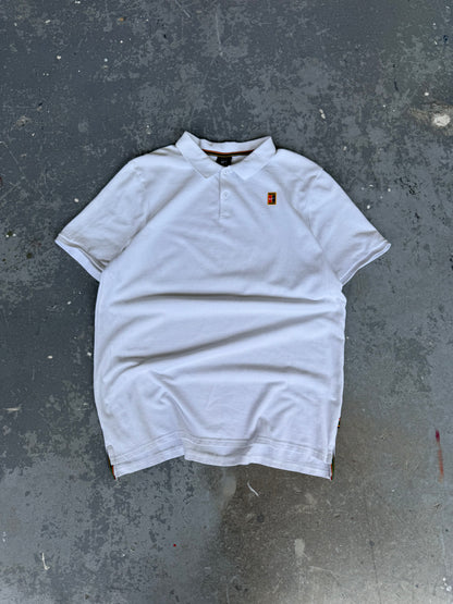 Y2K Nike Court Tennis White polo- Sz L