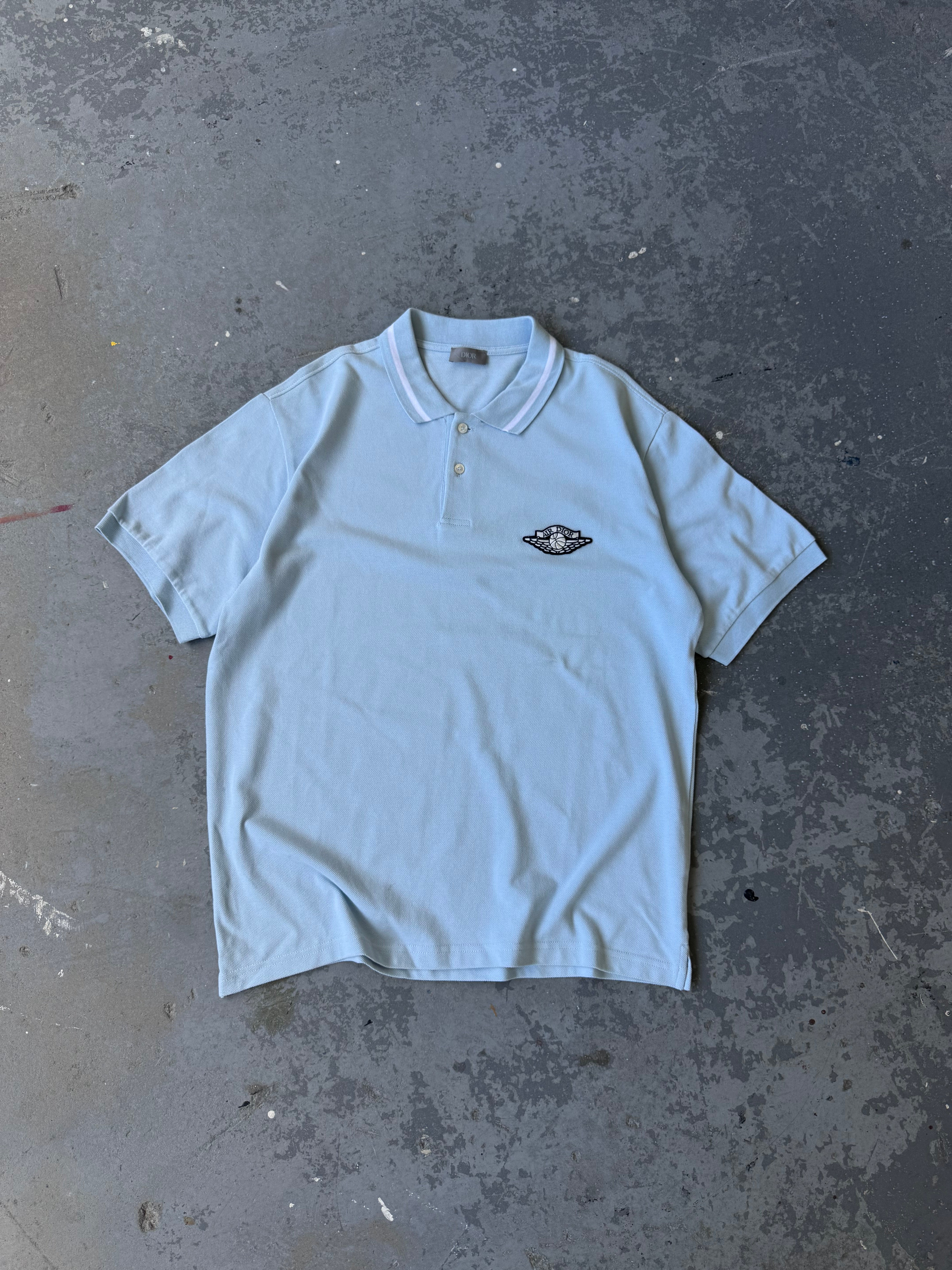 Air Dior Light blue Polo - Sz L