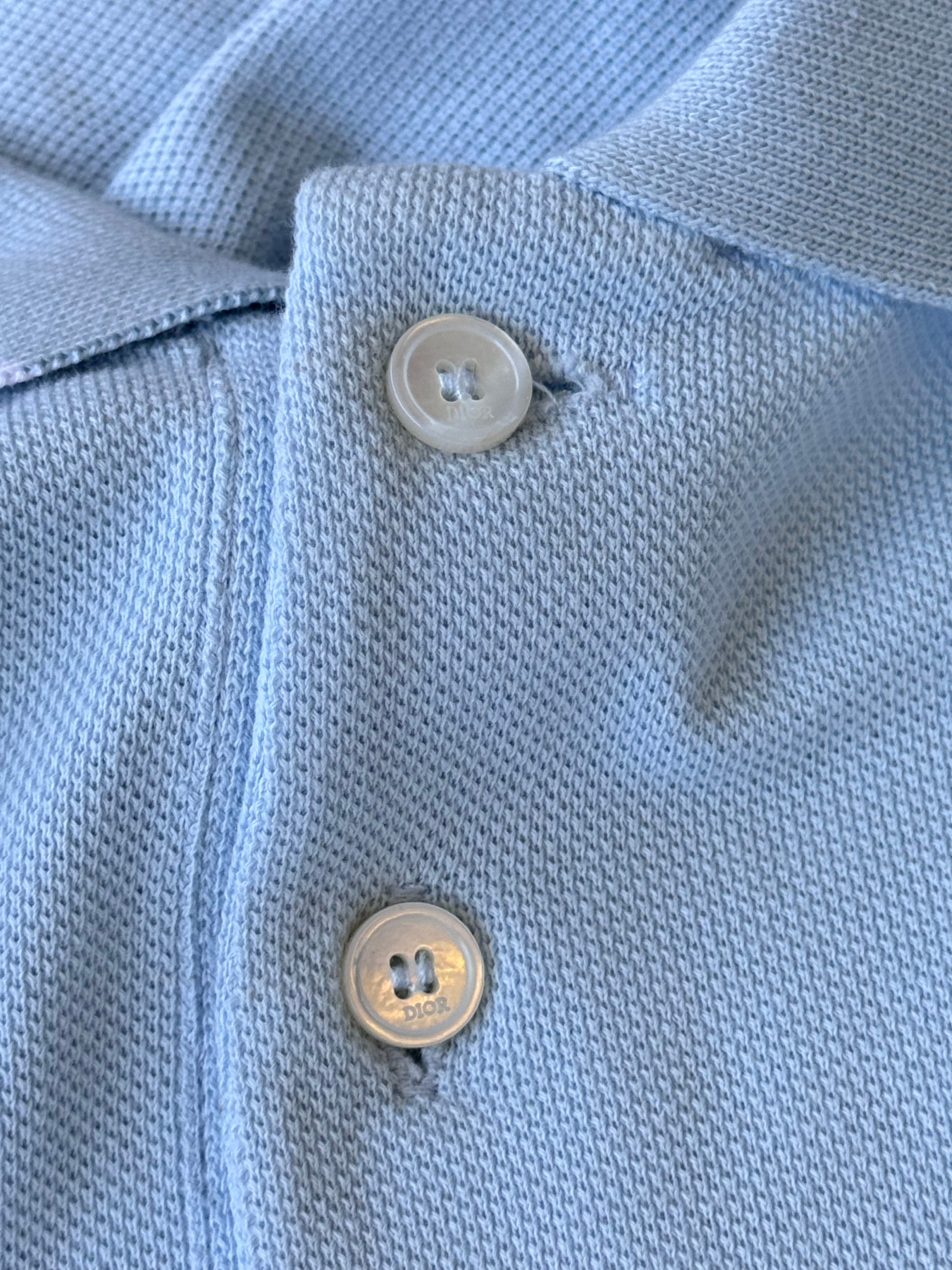 Air Dior Light blue Polo - Sz L