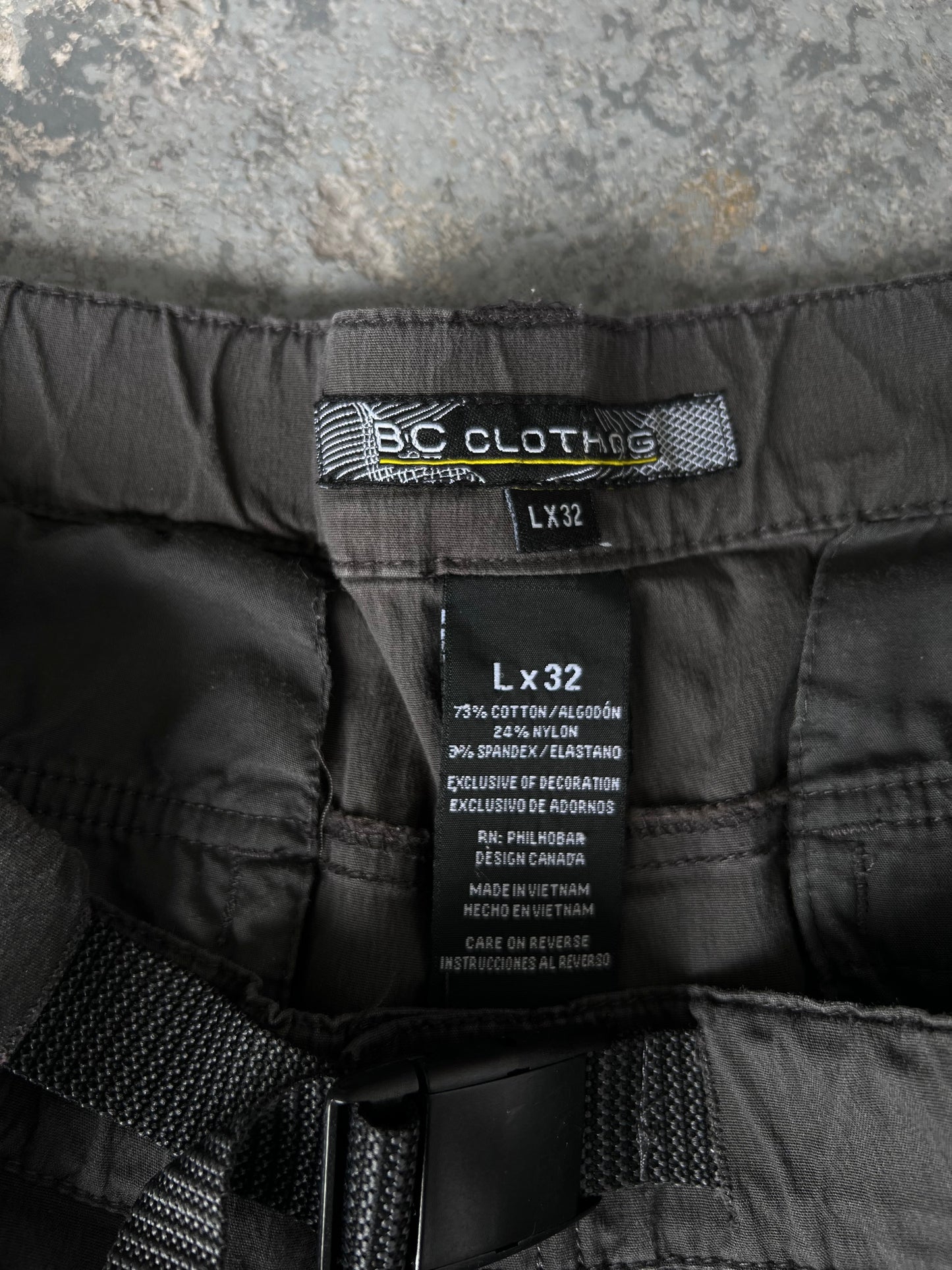 BC Clothing Grey Tactical Short-Sz L/32