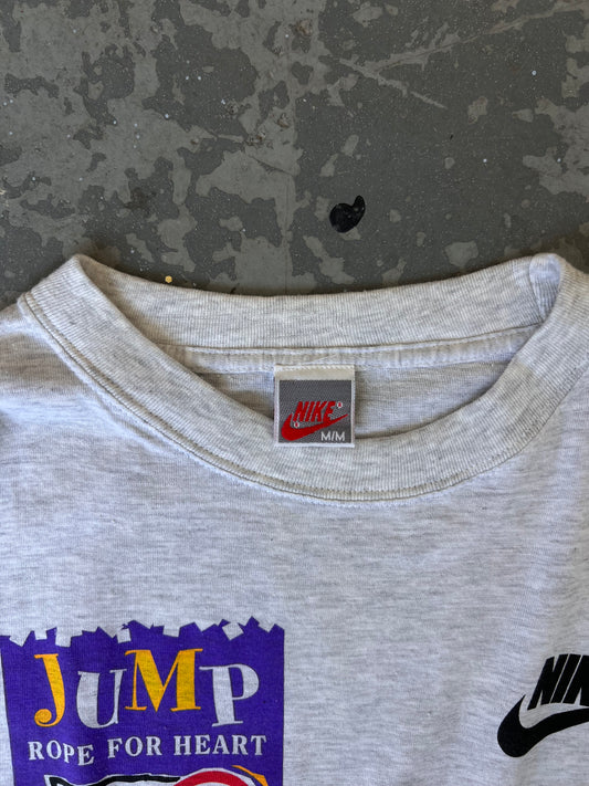 90s Nike Jump for heart grey tee - Sz M