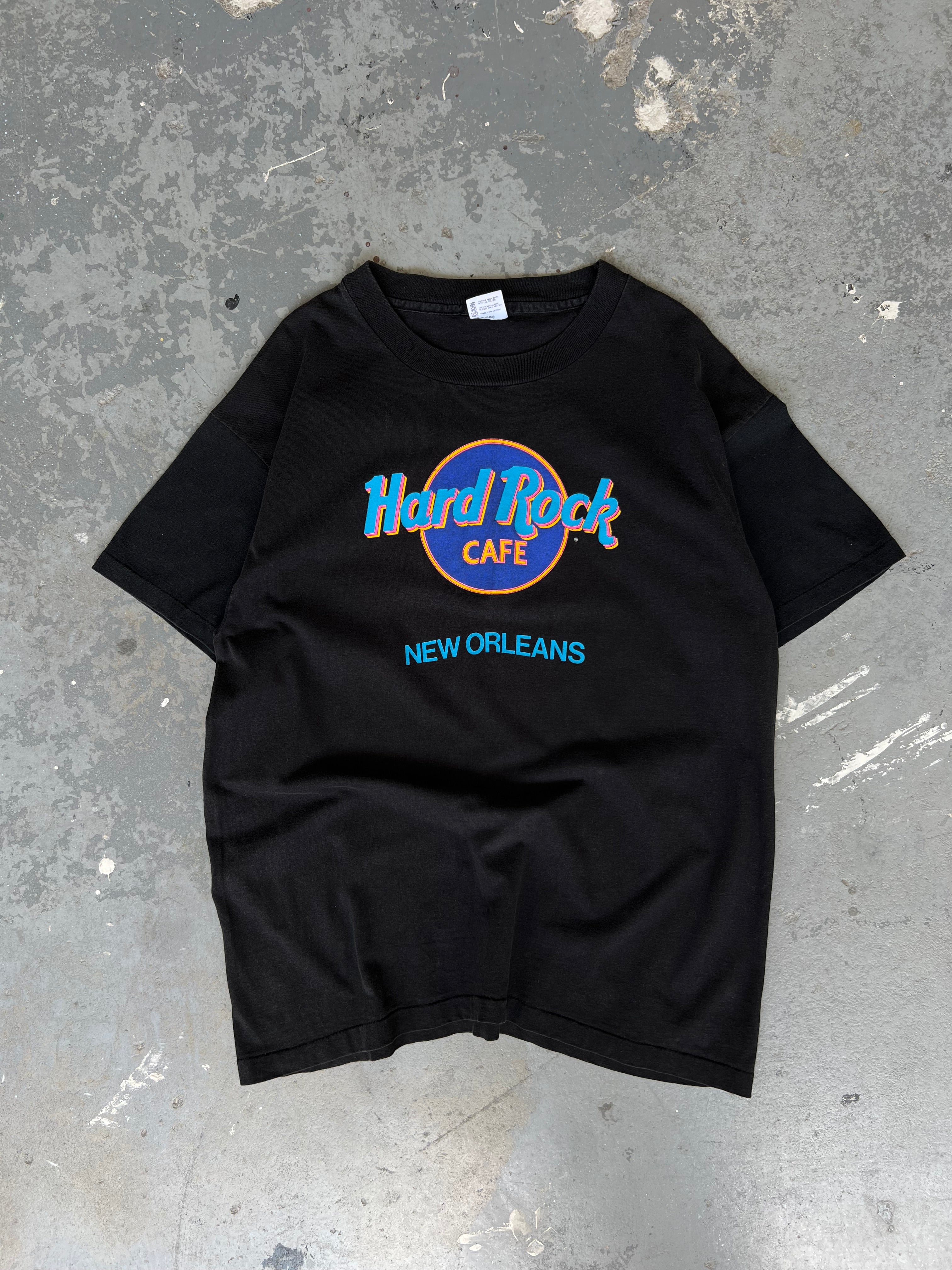 90s Hard Rock Cafe New Orleans Black tee -XL