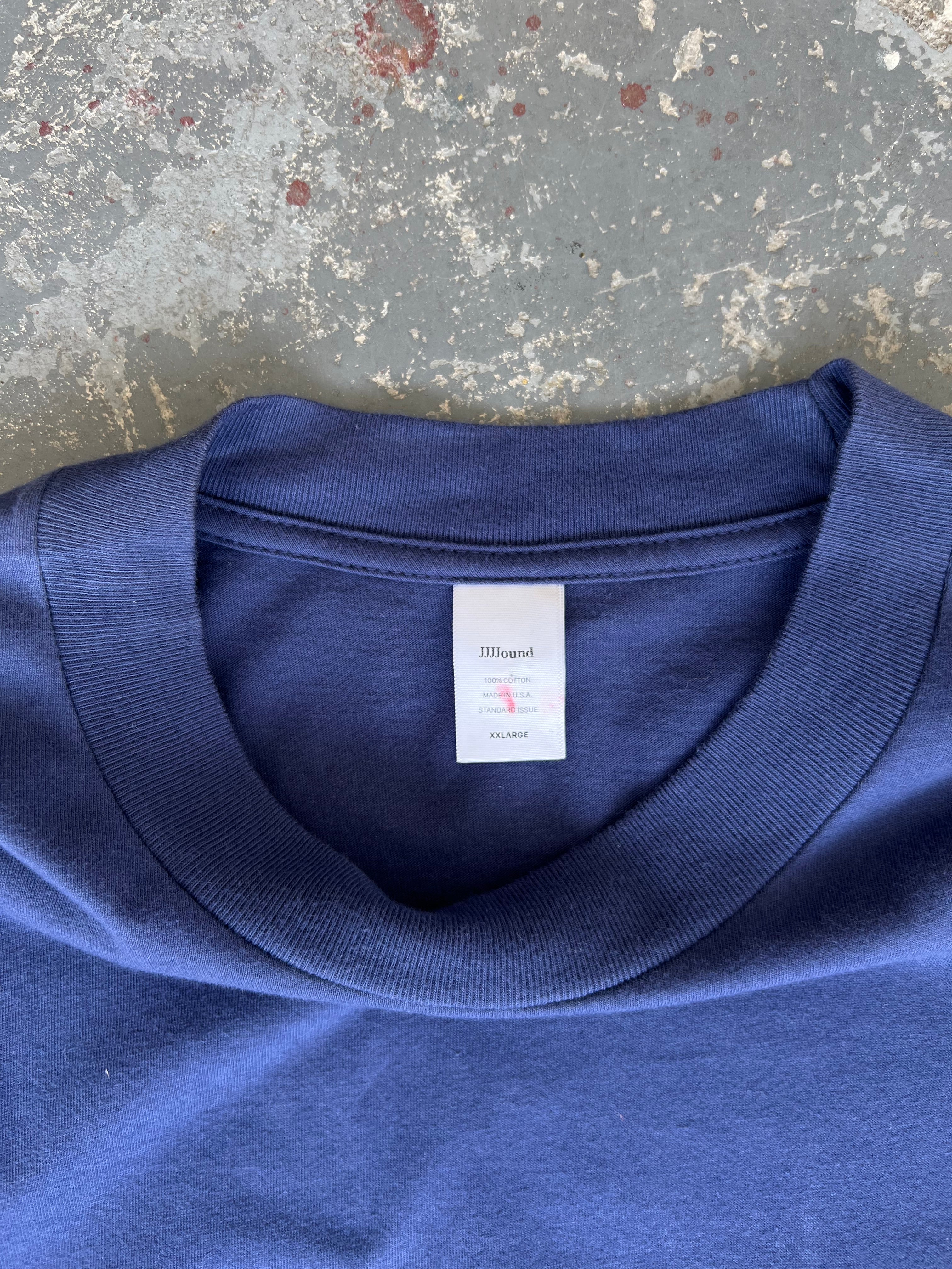 JJJound Navy pocket tee - XXL