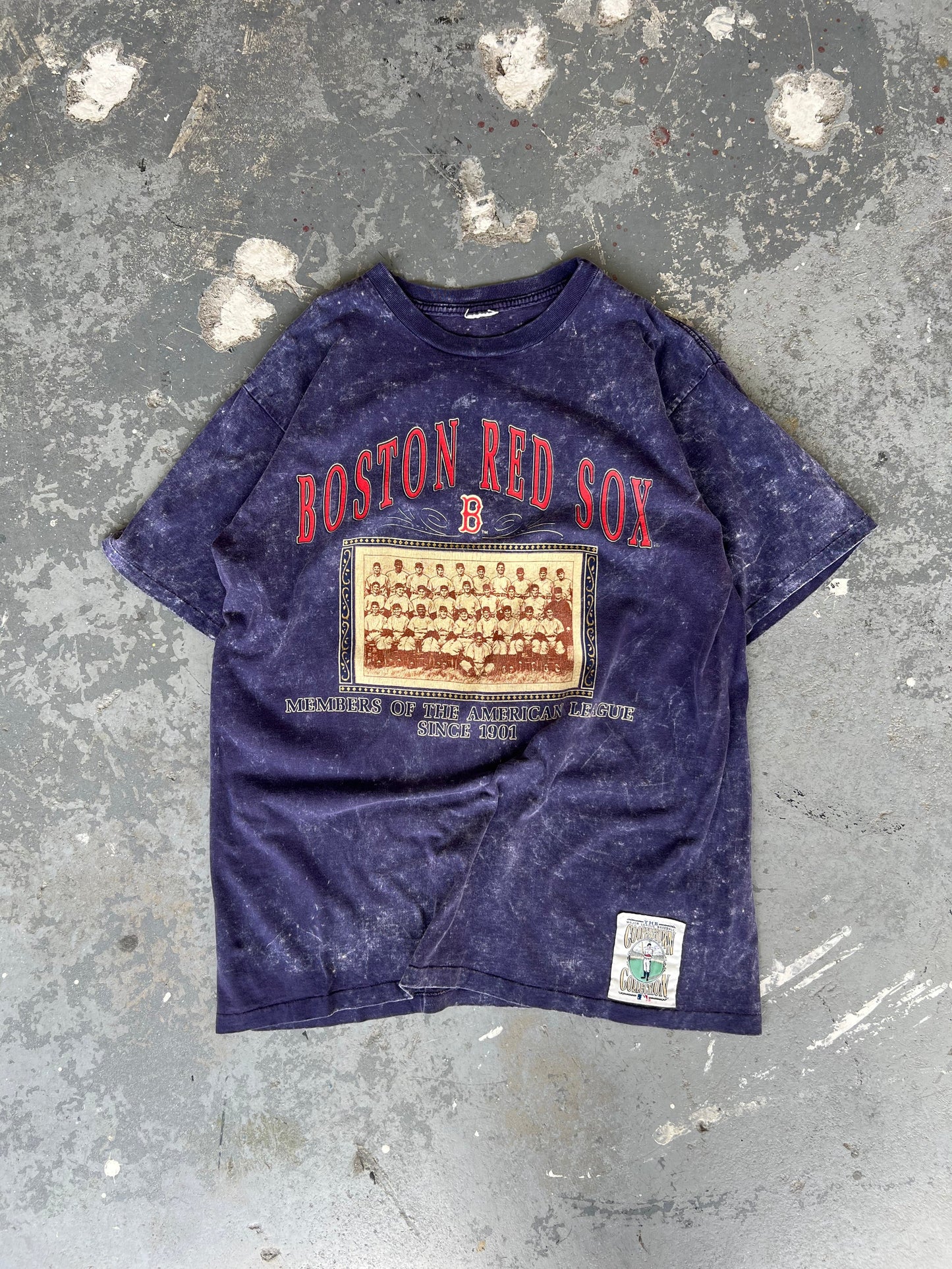 90s Boston red Sox Dye Purple tee - Sz XXL