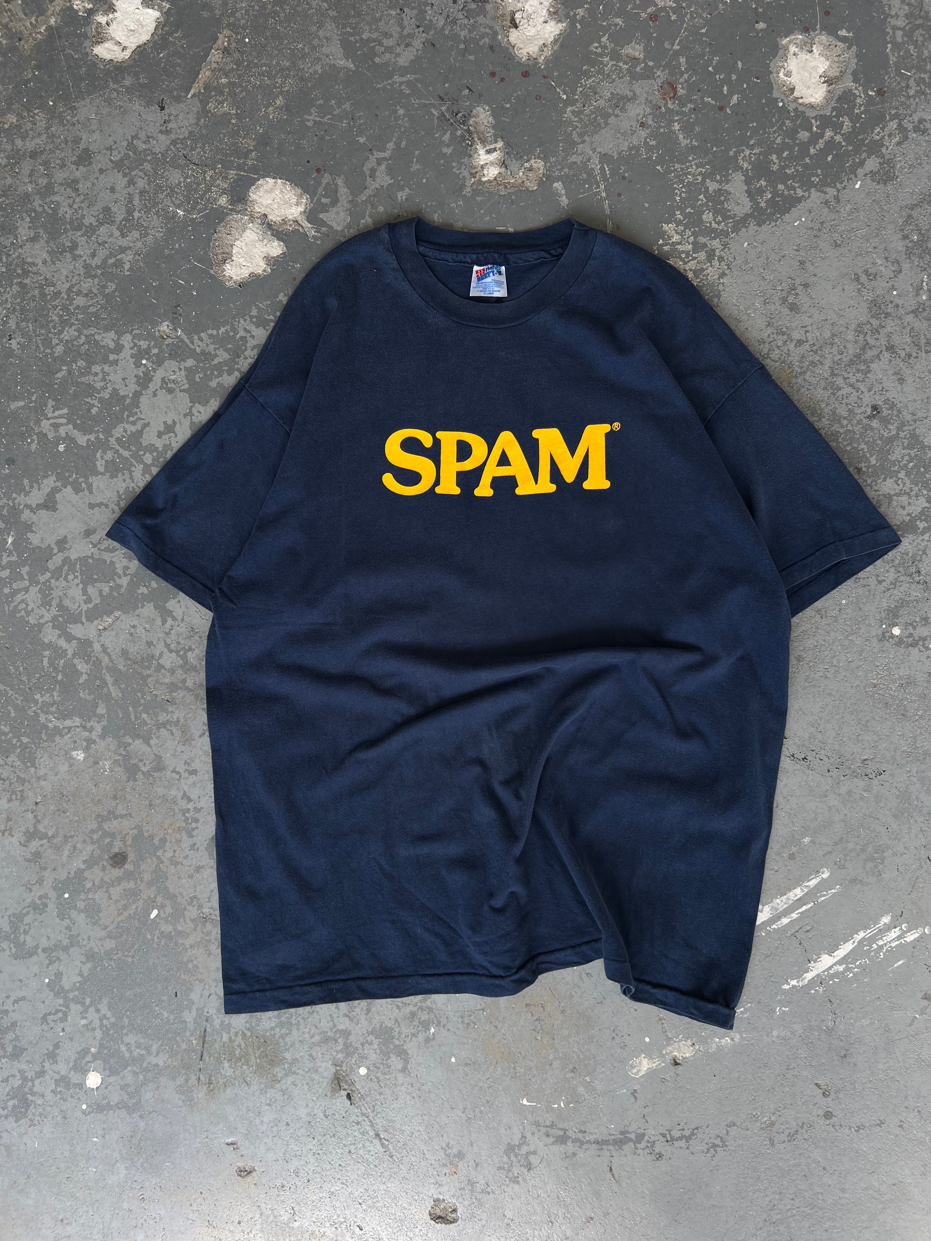 90s Spam Navy/Yellow tee - Sz XXL