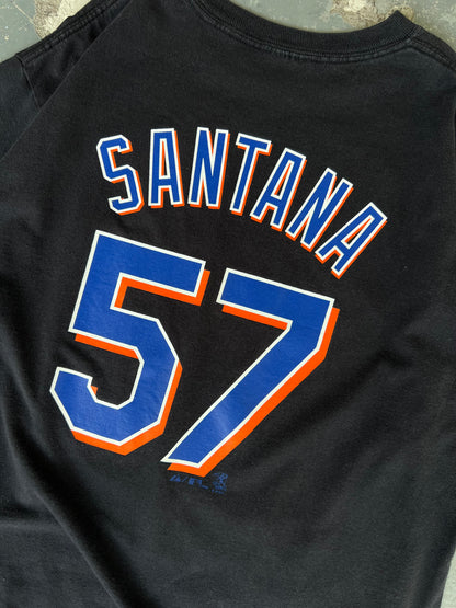 NY Mets Santana Black tee- Sz XL