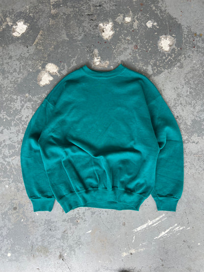 90s Green Blank Tulex Crewneck - Sz XL