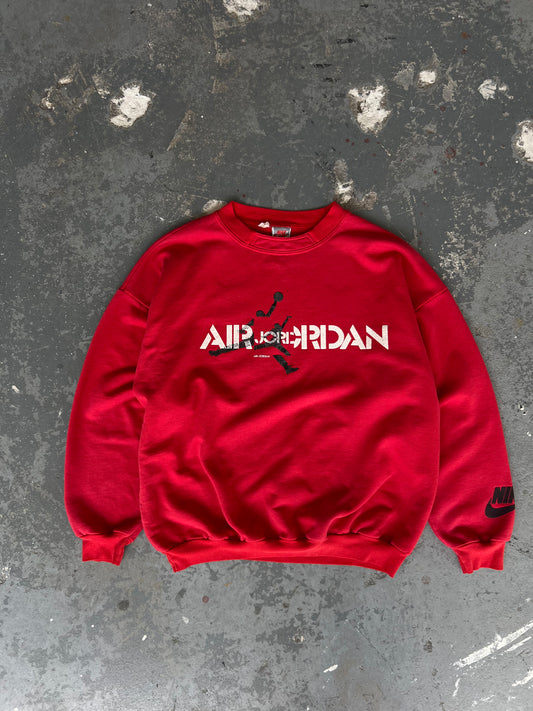 90s Air Jordan Red crewneck - Sz L