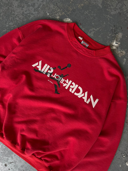 90s Air Jordan Red crewneck - Sz L