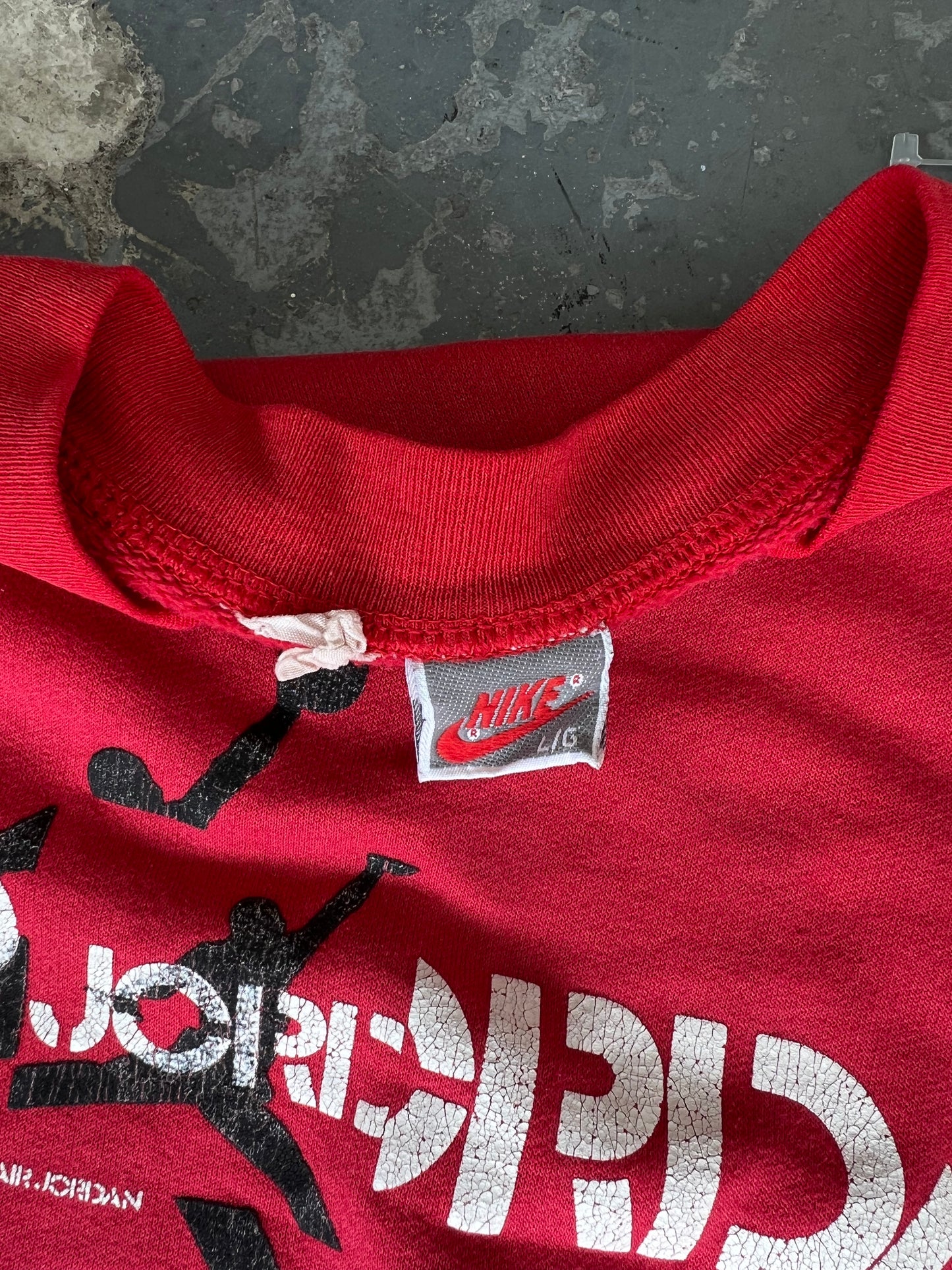 90s Air Jordan Red crewneck - Sz L