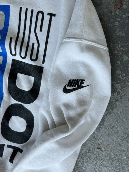 90s Nike Wildcats "Just do it" White crewneck - Sz L