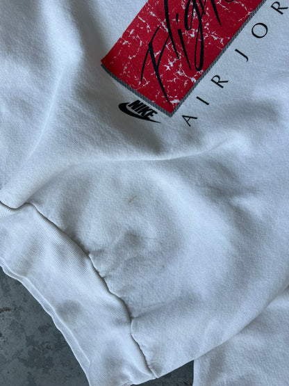 90s Air Jordan White crewneck - Sz L