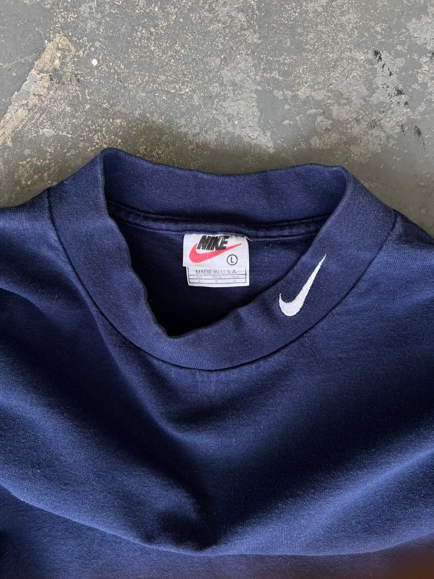 90s Nike Swoosh MockNeck - Sz L